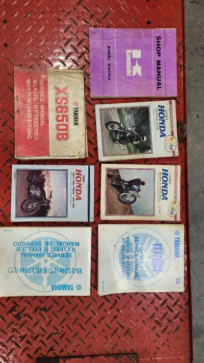 Clymer Honda 450/500 Twins, $5 Clymer Honda Twinstar CM185,CM 200, $5 Honda MB5, $20 Yamaha IT175G,$...