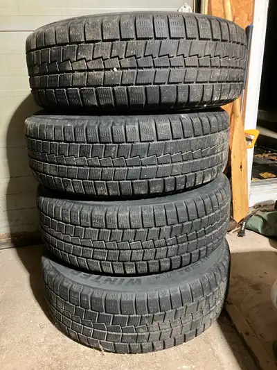 Wanli winter tires on steel rims. Had these on my 2013 Jetta and they worked great. No leaks or crac...