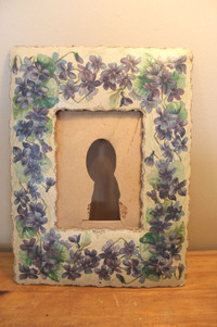 Old Embossed Paper Picture Frame