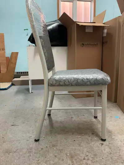 Powder coated upholstered dining chairs …. 12 available, View more