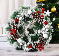 New Christmas Wreath, 12Inch Christmas Decorations Christmas Wre