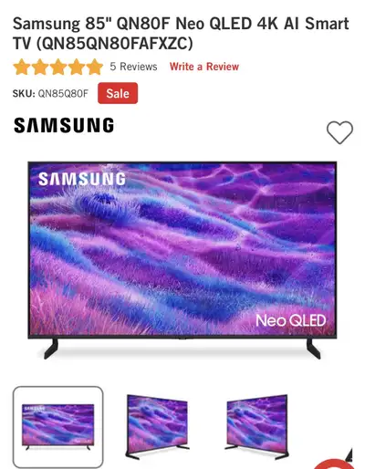 Samsung 85" Neo QLED 4K TV, View more