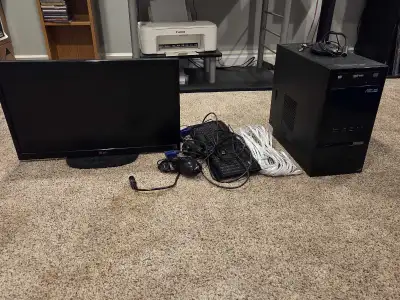 ASUS Drsktop Computer with LG Monitor, View more