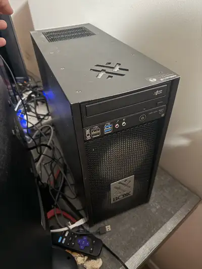 Old gaming pc and 2 acer monitors (both 27” monitors), View more