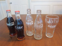 Lot Coca-Cola, bouteilles & verre. vintage