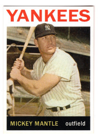 1964 Topps #50 Mickey Mantle New York Yankees MINT SHAPE REPRINT