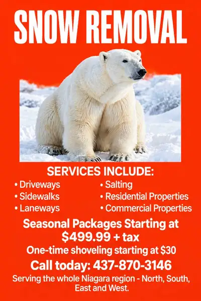 SNOW REMOVAL ☎️ (437) 870-3146, View more
