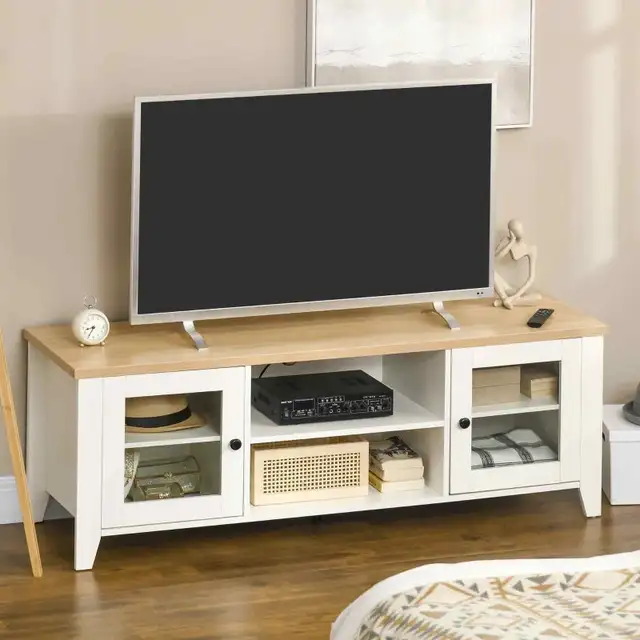 Wood TV cabinet, Fireplace TV Stand for TVs up to 60"  in TV Tables & Entertainment Units in Markham / York Region - Image 2