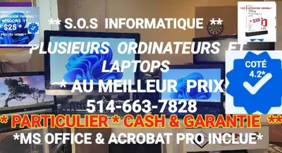 S.O.S INFORMATIQUE AU MEILLEUR PRIX *GARANTIE *, View more