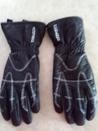$5 NEW BLk Leather Motorcycle Gloves SZ M/L
