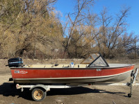 16' Aluminum Lund Boat with 40HP motor