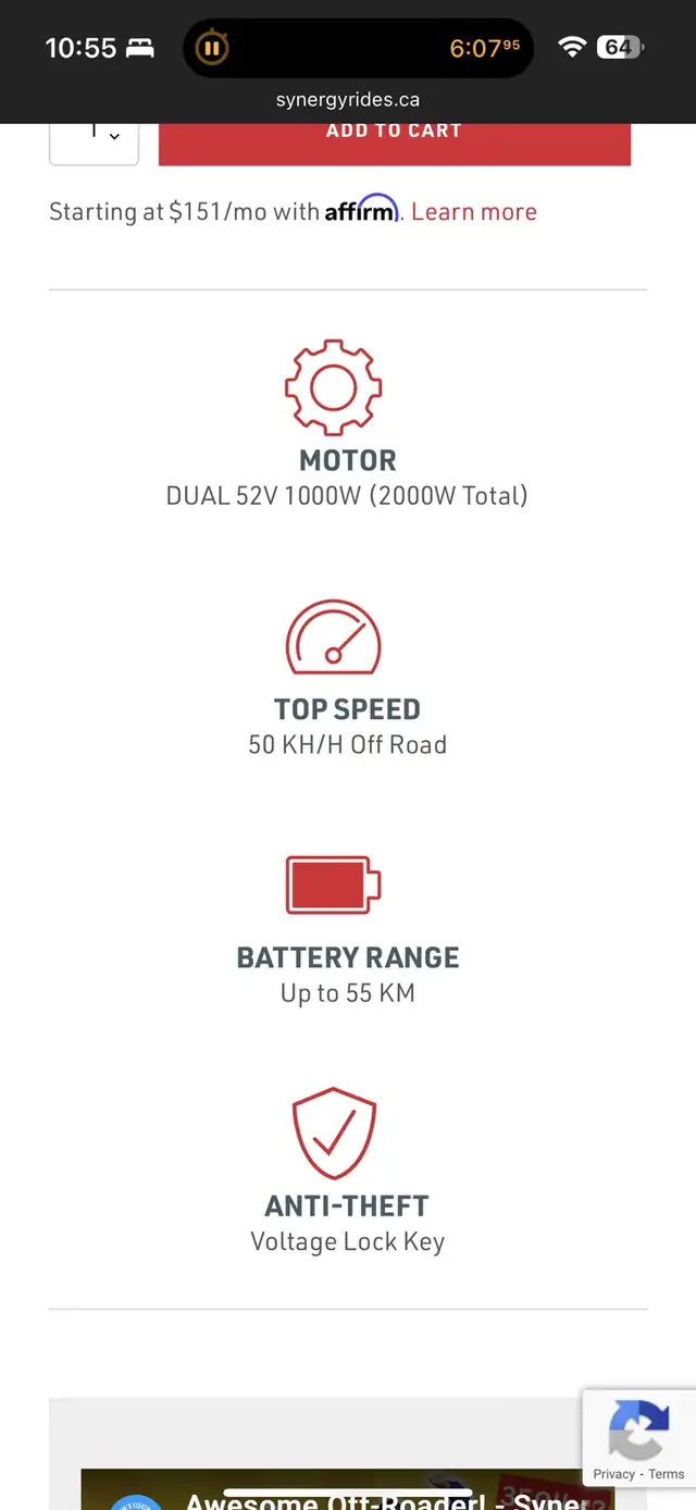 Selling my Synergy Cyclone E-Scooter in Scooters & Pocket Bikes in Edmonton - Image 5