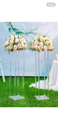 Wedding rental backdrop and flowers stand 