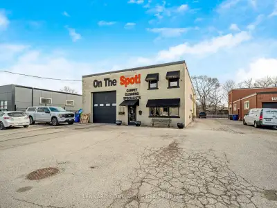 Freestanding building, great street signage and exposure. 2 large drive-in doors, mezzanine area, wa...