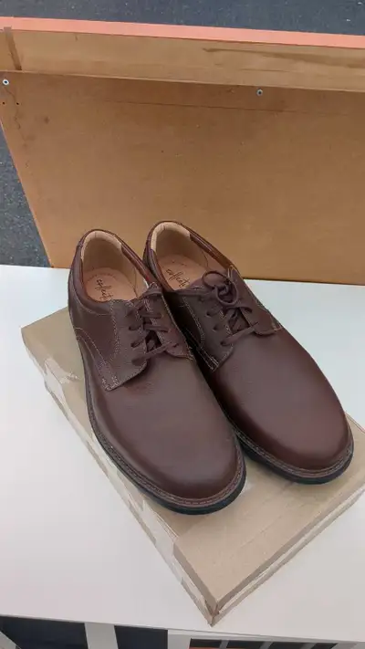 Clarks Brown Leather Shoes Size 12, View more