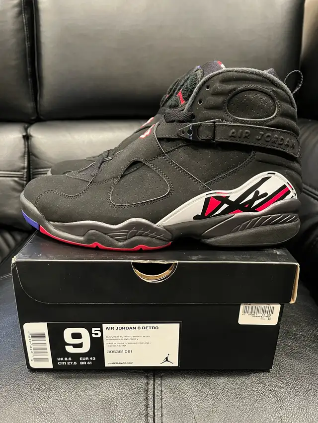 Air Jordan 8 Retro • Playoffs • Size 9.5 in Men's Shoes in City of Toronto - Image 2