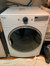 New (never used) full size front load whirlpool white dryer