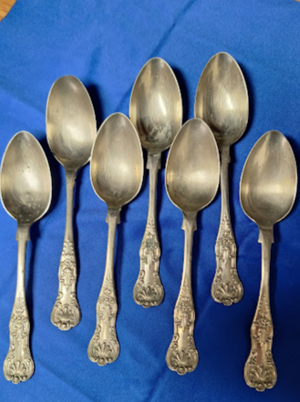 Vintage Silver-Plated King’s Pattern Teaspoons (7 of them), View more