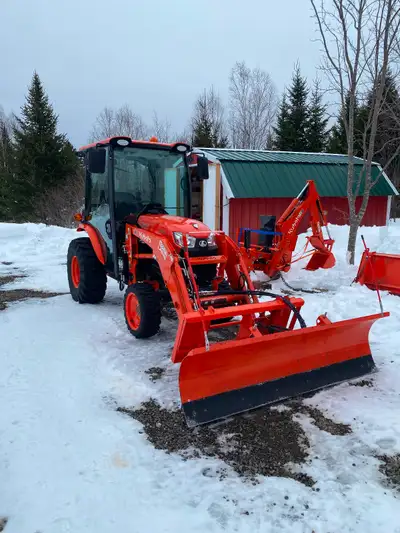 My cousin is selling their tractor and accessories. 2023 400hrs on tractor less than 50hrs on hoe. W...