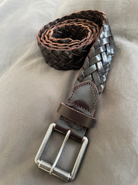 Banana republic woven braided leather belt  small