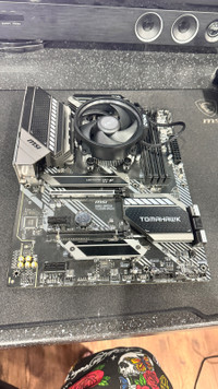 MSI Mag B550 Tomahawk with AMD 5600G and cooler