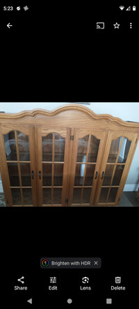 Top portion of China cabinet