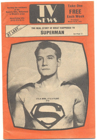 SUPERMAN tv NEWS program, rare vintage collectors item