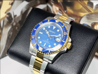 Custom Two Tone Bluesy Ocean Pearl Submariner -Seiko Diver Watch