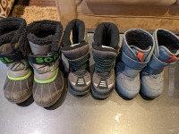 3 Pairs of Kids Winter Boots -  Sizes 8,9,12 $20 for all 3 pairs