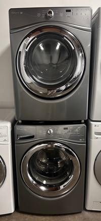 Whirlpool 27” washer and dryer set stainless steel 