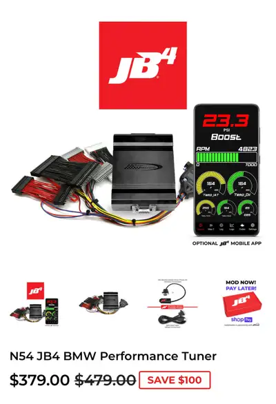 Selling my JB4 tune chip for a E90 BMW with an N54 twin turbo engine. Brings the horsepower from 300...