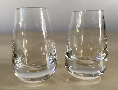 2 Vintage WMF Germany Heavy Based Crystal Shot Glasses, View more
