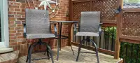 Metal Bistro table with chairs