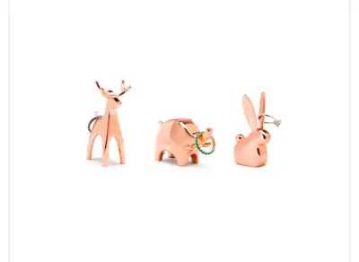 New - UMBRA Anigram Copper (Rose Gold) Ring Holder (Set of 3), View more