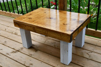 Reclaimed Pine Wood Side Table