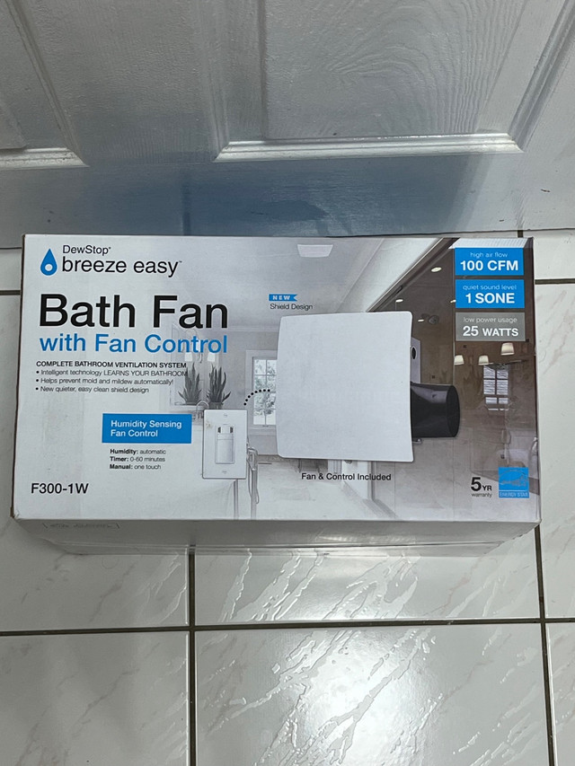 DewStop Bath Fan  in Indoor Lighting & Fans in Kitchener / Waterloo - Image 3