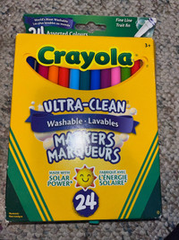 Crayola 24 washable markers/feutres thin 