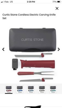 Curtis Stone Cordless Electric Carving Knife Set