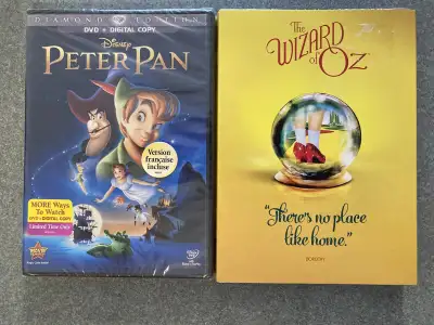 New Disney DVDs Peter Pan The Wizard of Oz , View more