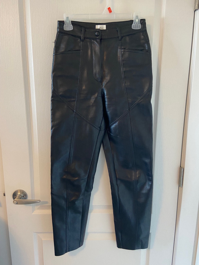 Aritzia Wilfred Rebel Black Leather Pants - size 2 in Women's - Bottoms in Calgary - Image 4