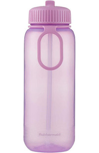 Rubbermaid 20oz Water Bottle with Straw Lid - Orchid