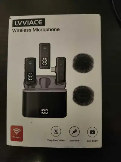 Lvviace Wireless Microphone Like New, View more