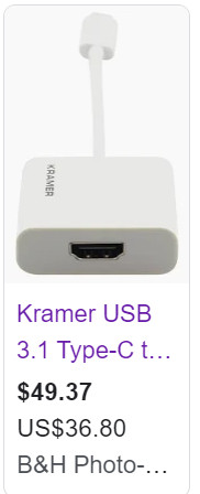 USB C to HDMI adapter