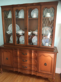 Vintage Maple Hutch and Buffet