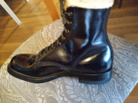 COMBAT POLICE/DOC MARTIN STYLE/ MOD GOTH LEATHER ANKLE  BOOTS