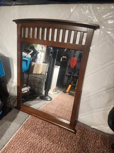 Mirror with wooden frame, View more