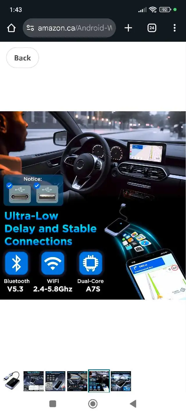 Android Auto Wireless Adapter for Factory Wired Android Auto - I62863727458179124