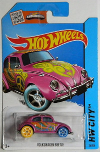 Hot Wheels 1/64 Volkswagen Beetle T-Hunt HW City Diecast Car