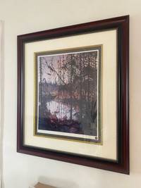 Large framed Tom Thomson print - Northern River
