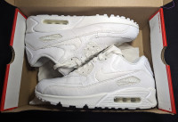 Nike Air Max 90 Men's Shoes, Leather - White, Like New